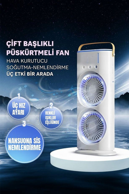 Çift Katlı Buz Hazneli Vantilatör
