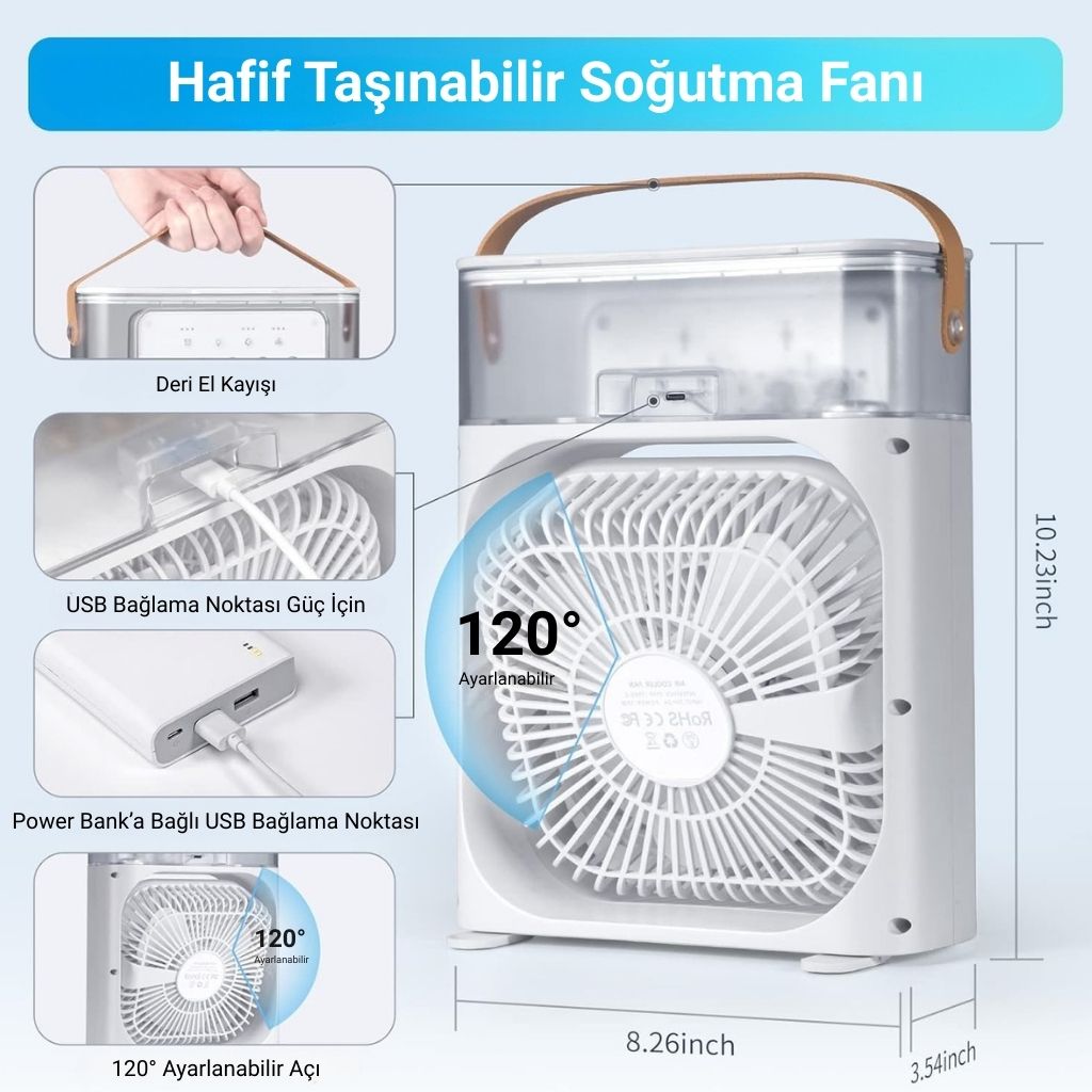 Buz Hazneli ve Nemlendirici Vantilatör